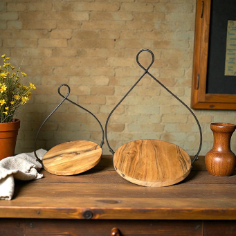 Tear Drop Candle Holders Set of 2 L - 14x10x14in S - 10x8x10in