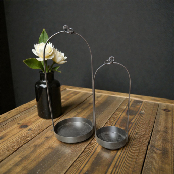 Simple Dome Lanterns Set of 2 L - 6x6x14in S - 4x4x10in