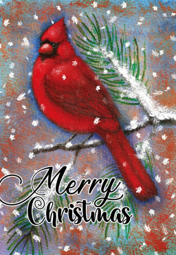 Christmas Cardinal House Flag 28x40in