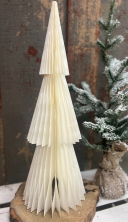 White Layered Tree 35x6in